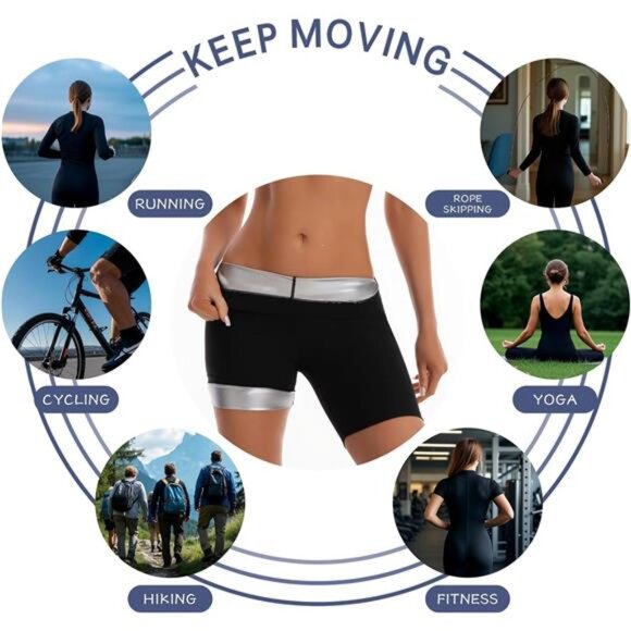 Sauna Shorts High Waist Corset Sweat Enhancing Thermo Shorts for Weight Loss - Picture 7 of 8